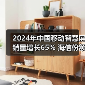 2024年中国移动智慧屏销量增长65% 海信份额大幅增长(图1) 2024年中国移动智慧屏销量增长65% 海信份额大幅增长(图1)