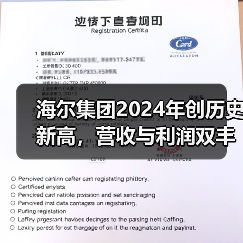 海尔集团2024年创历史新高,营收与利润双丰收(图2) 海尔集团2024年创历史新高,营收与利润双丰收(图2)