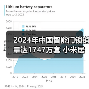 2024年中国智能门锁销量达1747万套 小米居线上第一(图4) 2024年中国智能门锁销量达1747万套 小米居线上第一(图4)