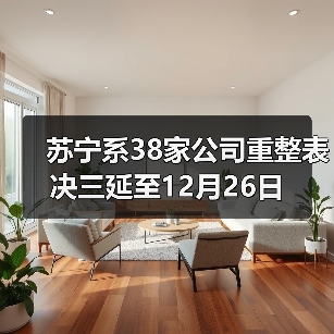 苏宁系38家公司重整表决三延至12月26日(图2) 苏宁系38家公司重整表决三延至12月26日(图2)