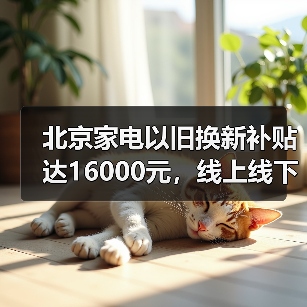 北京家电以旧换新补贴达16000元,线上线下如何领取?(图1) 北京家电以旧换新补贴达16000元,线上线下如何领取?(图1)