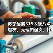 苏宁易购315今晚八点爆发,无理由退货、比价贵就赔(图1) 苏宁易购315今晚八点爆发,无理由退货、比价贵就赔(图1)