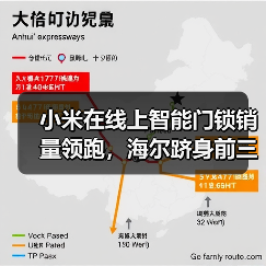 小米在线上智能门锁销量领跑，海尔跻身前三(图3)