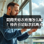 阴雨天晾衣难题怎么解？绿色节能晾衣机两大干衣模式(图2)
