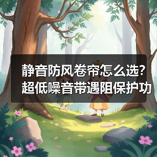 静音防风卷帘怎么选？超低噪音带遇阻保护功能(图2)
