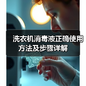 洗衣机消毒液正确使用方法及步骤详解