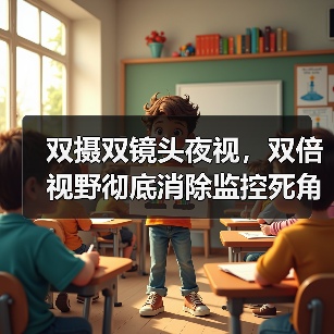 双摄双镜头夜视，双倍视野彻底消除监控死角(图2)