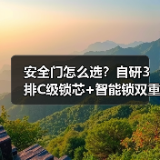 安全门怎么选？自研3排C级锁芯+智能锁双重保障(图3)