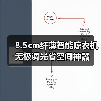 8.5cm纤薄智能晾衣机无极调光省空间神器(图1) 8.5cm纤薄智能晾衣机无极调光省空间神器(图1)