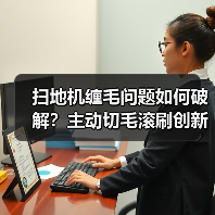 扫地机缠毛问题如何破解？主动切毛滚刷创新技术解析(图1)