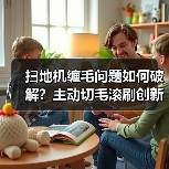 扫地机缠毛问题如何破解？主动切毛滚刷创新技术解析(图3)