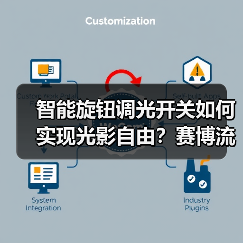 智能旋钮调光开关如何实现光影自由？赛博流光灯环+四路场景模式惊艳登场(图3)