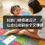 智能门锁极简设计，20位虚位密码安全又便