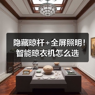 隐藏晾杆+全屏照明!智能晾衣机怎么选(图4) 隐藏晾杆+全屏照明!智能晾衣机怎么选(图4)