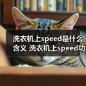 洗衣机上speed是什么含义 洗衣机上speed功能介绍【详解】(图2)