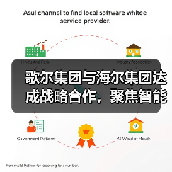 歌尔集团与海尔集团达成战略合作，聚焦智能家电等领域 - 辰飞雨易拓智能家居网